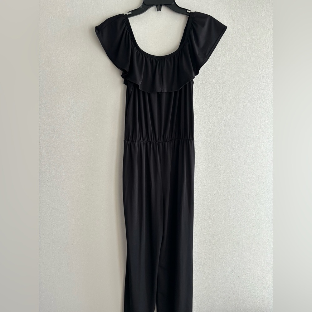 Black Women’s Off- Shoulder Jumpsuit